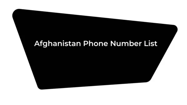 Afghanistan Phone Number List