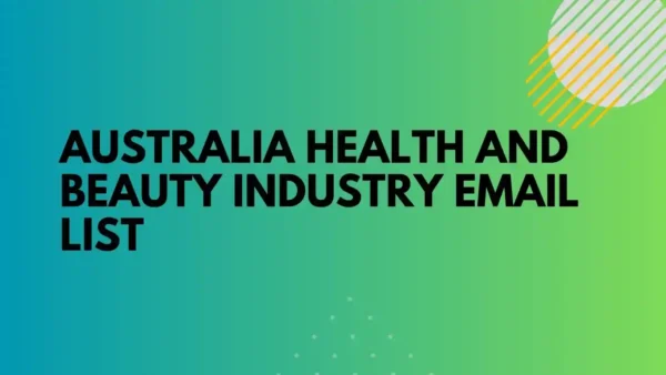 Australia health and beauty industry email list