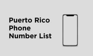 Puerto Rico Phone Number List