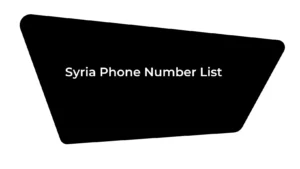 Syria Phone Number List