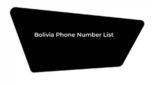 Bolivia Phone Number List