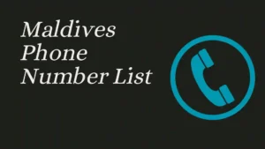 Maldives Phone Number List